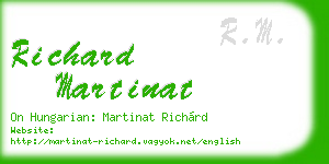 richard martinat business card